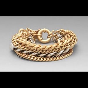 multi Chain Bracelet in 10K Gold finish and silver finish